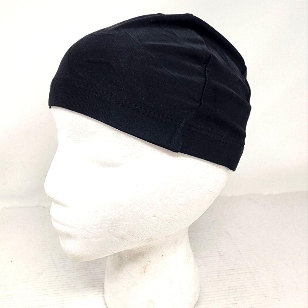Unisex Black‎ Stretch Dome Cap Breathable Fitted Skull Cap For Wig Or Braids